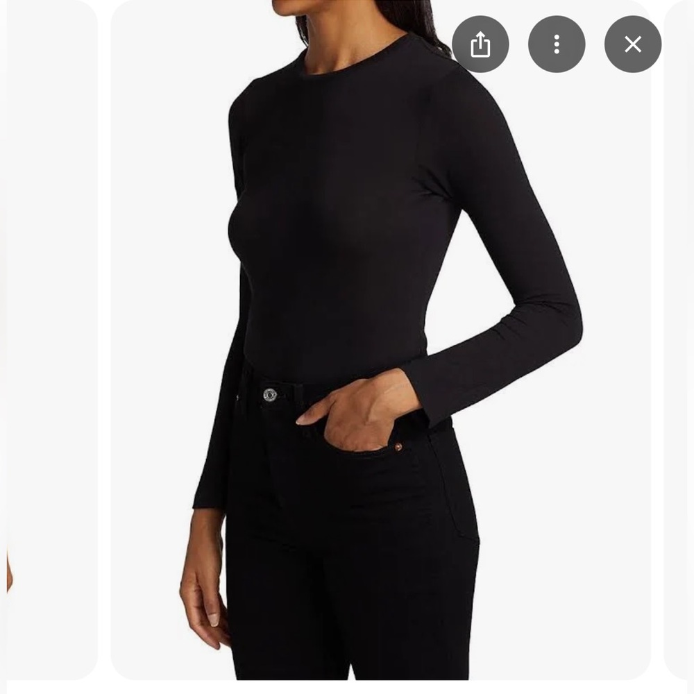 Re/Done Black Bodysuit